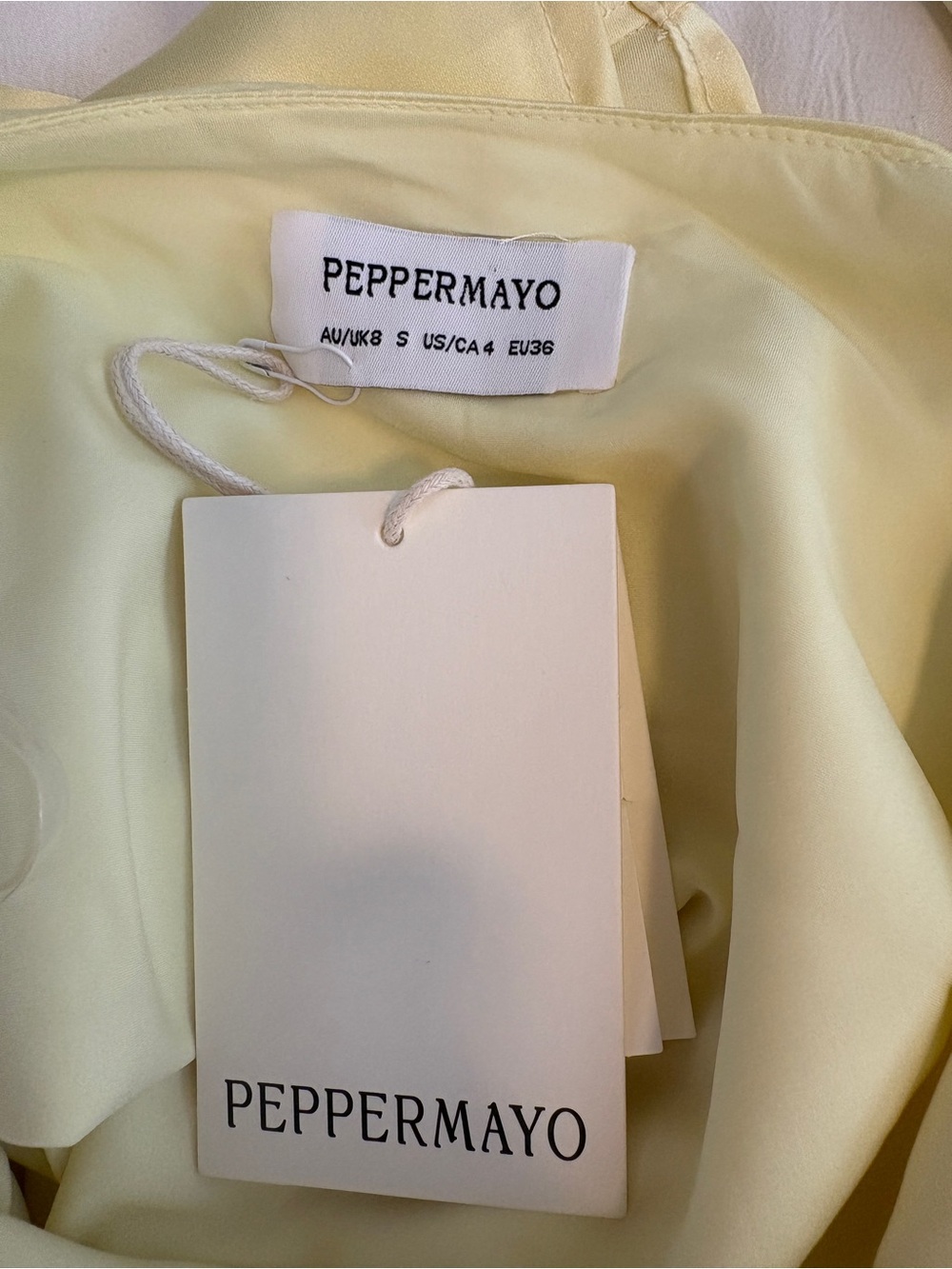 PepperMayo Heavy Hearted Mini Dress in Yellow, size US 4 - Picture 8 of 8